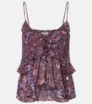 Топ Briara с принтом Marant Etoile, Plum - фото