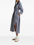Полосатое платье миди Woolrich, синий - фото 3