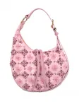 Сумка на плечо с цветочным декором Des Phemmes, розовый - фото