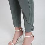 Зауженные брюки из биматериала Smart And Joy, хаки - фото 3