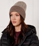 Шапка женская Calvin Klein шерстяная с узором, бежевый - фото 2