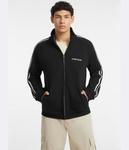 Куртка мужская Guess Jeans спортивная с полосками на рукавах, черный - фото