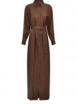 TOM FORD рубашка макси платье, коричневый - фото