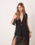 Удлиненный жилет черного цвета New Look - фото