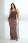 Платье NA-KD Maxi dress, Brown - фото