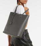 Кожаная сумка-тоут shopping n/s Saint Laurent, серый - фото 2