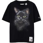 Футболка с принтом кошки Maison Mihara Yasuhiro, черный - фото