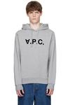 Стандартный худи Grand 'VPC' A.P.C., серый - фото