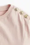 Футболка с декоративными пуговицами H&M, розовый - фото 2