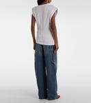 Майка из хлопкового джерси Maisan Isabel Marant, белый - фото 3