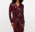 Платье с узлом в принте ESQUALO, Print - фото 2