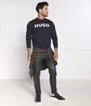 Свитшот мужской Hugo с надписью, синий - фото 2