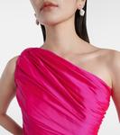 Платье на одно плечо Marmar Halim, фуксия - фото 4