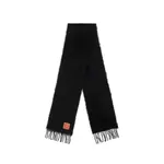 LOEWE Бахромчатый шарф с логотипом, Black - фото 8