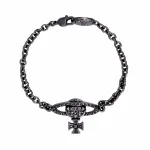 Vivienne Westwood Mayfair Black Crystal Bracelet - фото 5