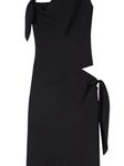 Courrèges платье с перекрученной деталью, черный - фото 2