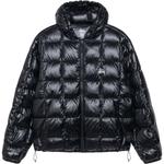 Пуховик с капюшоном средней плотности Stussy, черный - фото