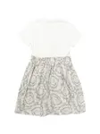 Футболочное платье с цветочным принтом Versace Kids, белый - фото 2
