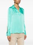 TWINSET атласная блузка, зеленый - фото 2