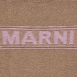 Свитер Marni Logo Virgin Wool V Neck Sweater, бежевый - фото 3