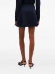 Юбка мини с логотипом Ganni, синий - фото 4