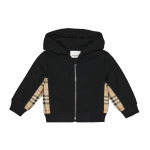 Худи baby graham из хлопка Burberry Kids, черный - фото