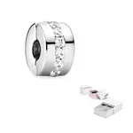 Pandora 925 Sterling Silver Fixed Clamp Women's - фото