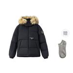 Пуховик унисекс Skechers, серо-белый - фото 2