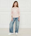 Свитшот для девочек Guess с принтом, бежевый - фото 2