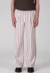 Полосатые брюки Prohibited, Red Cream - фото