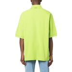 Футболка поло с вышитым логотипом Acne Studios, лаймового цвета - фото 8