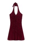 Летнее платье Bershka, Burgundy - фото