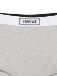 Versace трусы-брифы с логотипом на поясе, серый - фото 3