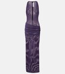 Прозрачное платье Alex Perry, Grape - фото