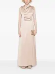 Шелковое платье макси FENDI, розовый - фото 2