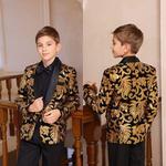 Детский костюм 2 pc sequin slim fit one-button для мальчиков 5-14 лет Cloudstyle - фото 3