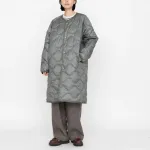 Стеганое пальто Nanamica, зеленый - фото 11