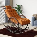 FANCYCHIC Кресло-качалка из ротанга для взрослых, черное - фото 10