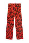 Брюки FLOWY PRINTED Mango, красный - фото 7