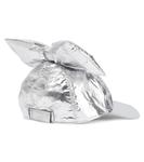 Бейсболка с металлизированным бантом и бантом Caroline Bosmans, серебро - фото 3