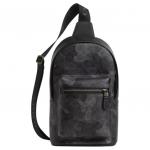 COACH West Coated Canvas Sling Bag Men's Gray - фото