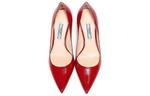 Кроссовки pointed saffiano leather heels 'red' Prada, красный - фото 4