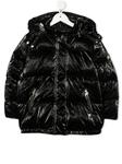 Michael Kors Kids глянцевый пуховик, черный - фото