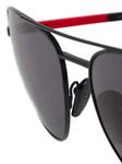 Prada Linea Rossa square-frame солнцезащитные очки, черный - фото 4