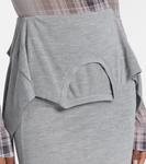 Многослойная миди-юбка из шелкового джерси Acne Studios, Light Grey - фото 4