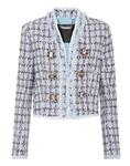 Твидовый пиджак Philipp Plein, цвет Light Blue - фото 3