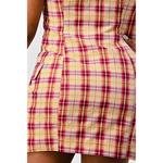 Широкий воротник двубортный клетчатый блейзер мини-платье TRUEDAMES, розовый - фото 5