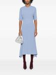 Victoria Beckham платье миди Folded, синий - фото 2