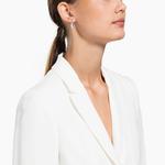 Swarovski Родированные серьги женские белые - фото 11