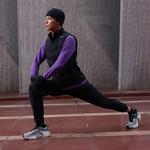 Лайнинговые спортивные брюки для бега мужские черные - фото 4